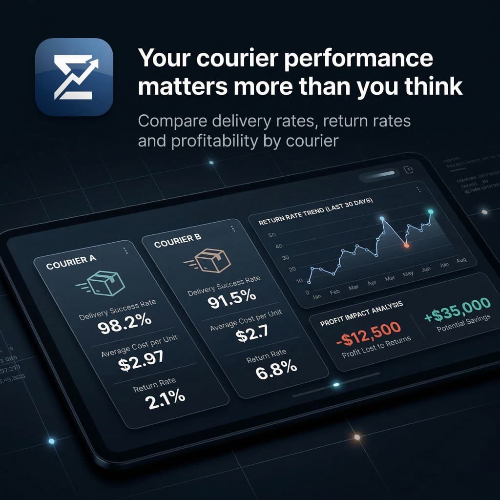 Courier delivery and cost performance analytics in SigmaSense